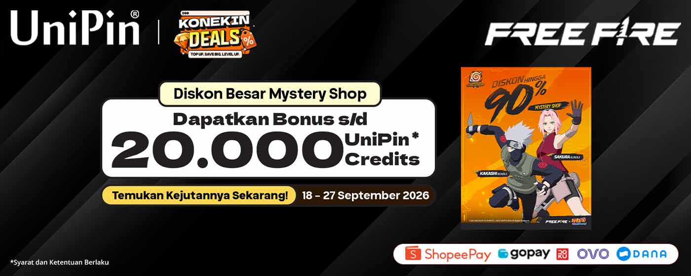 Mystery Shop Special Naruto - Temukan Diskon hingga 90% dan Raih Cashback Up To 20.000 UniPin Credits!